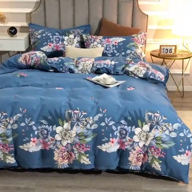 91家纺网 家纺一手货源 找家纺 晶缦家纺 2024新款典雅系-全棉活性磨毛多规格四件套 夜来香