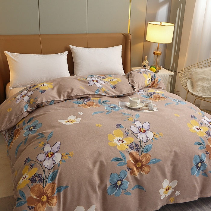 91家纺网 家纺一手货源 找家纺 晶缦家纺 2024新款典雅系-全棉活性磨毛多规格单品被套 唯美满庭