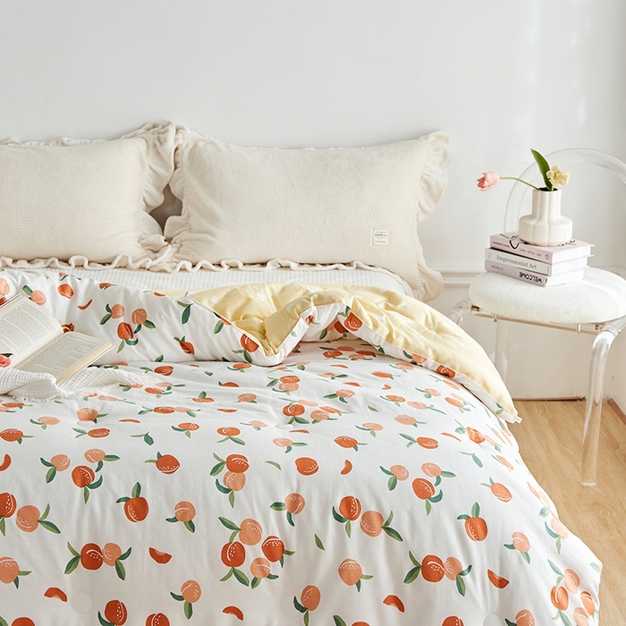 91家纺网 家纺一手货源 找家纺 莱福仕家纺 2024新款全棉13070四季被冬被被子被芯 硕果