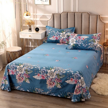 晶缦家纺 2024新款典雅系-全棉活性磨毛多规格单品床单 夜来香