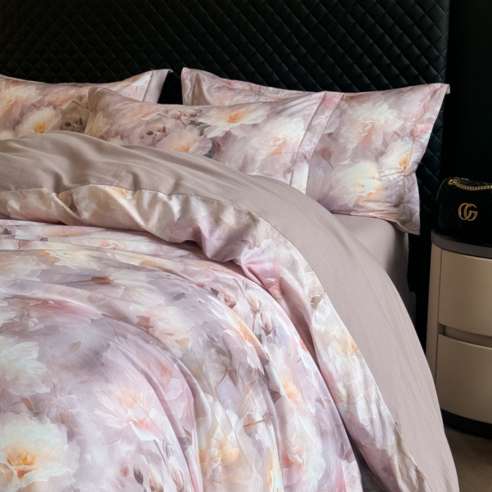 91家纺网 家纺一手货源 找家纺 涵宸家纺 2024新款全棉磨毛数码印花四件套 花期