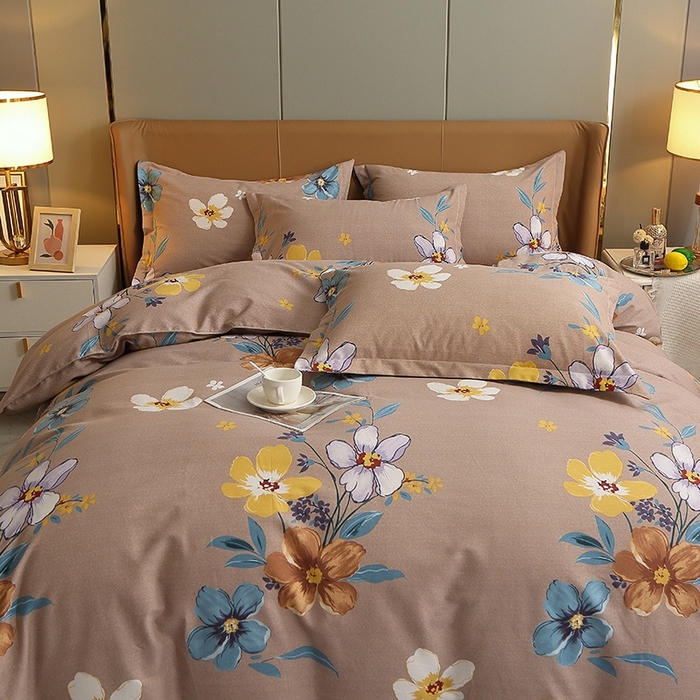 91家纺网 家纺一手货源 找家纺 晶缦家纺 2024新款典雅系-全棉活性磨毛多规格四件套 唯美满庭