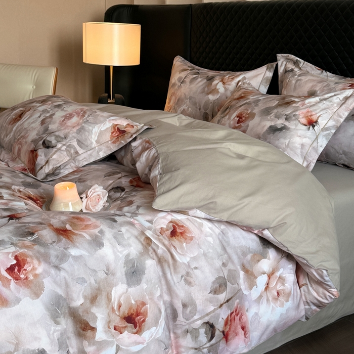 91家纺网 家纺一手货源 找家纺 涵宸家纺 2024新款全棉磨毛数码印花四件套 觅境