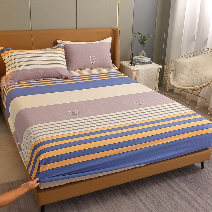 91家纺网 家纺一手货源 找家纺 晶缦家纺 2024新款典雅系-全棉活性磨毛多规格单品床笠 觅彩