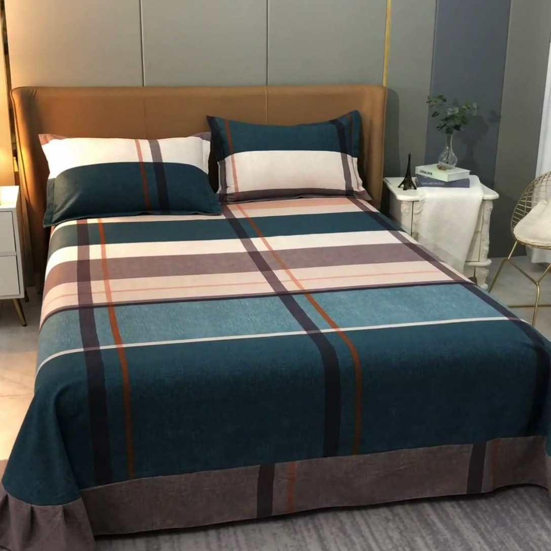 91家纺网 家纺一手货源 找家纺 晶缦家纺 2024新款典雅系-全棉活性磨毛多规格单品床单 悠悠岁月