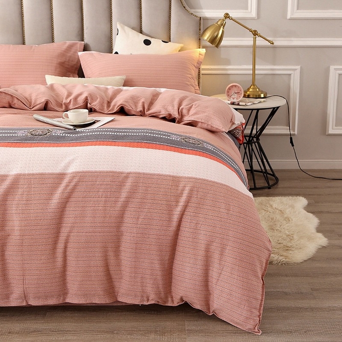 91家纺网 家纺一手货源 找家纺 晶缦家纺 2024新款典雅系-全棉活性磨毛多规格四件套 雅颂