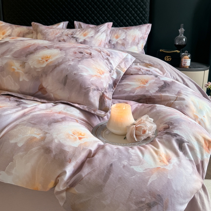 91家纺网 家纺一手货源 找家纺 涵宸家纺 2024新款全棉磨毛数码印花四件套 花期