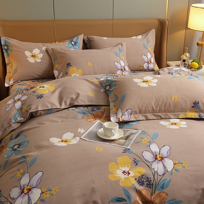 91家纺网 家纺一手货源 找家纺 晶缦家纺 2024新款典雅系-全棉活性磨毛多规格单品被套 唯美满庭