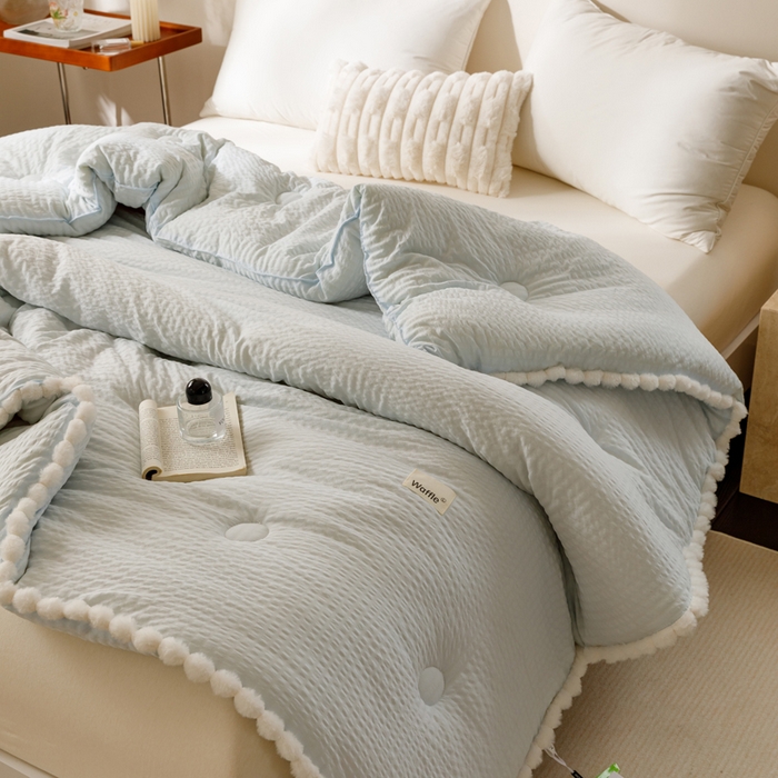91家纺网 家纺一手货源 找家纺 （总）U被家纺 2025新款亲肤舒适糯糯兔毛冬被被子被芯