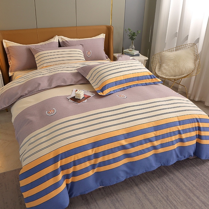 91家纺网 家纺一手货源 找家纺 晶缦家纺 2024新款典雅系-全棉活性磨毛多规格四件套 觅彩