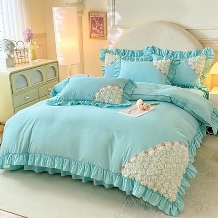 91家纺网 家纺一手货源 找家纺 （总）芭比蔓家纺 2024新款亲肤磨毛四件套-玫瑰庄园