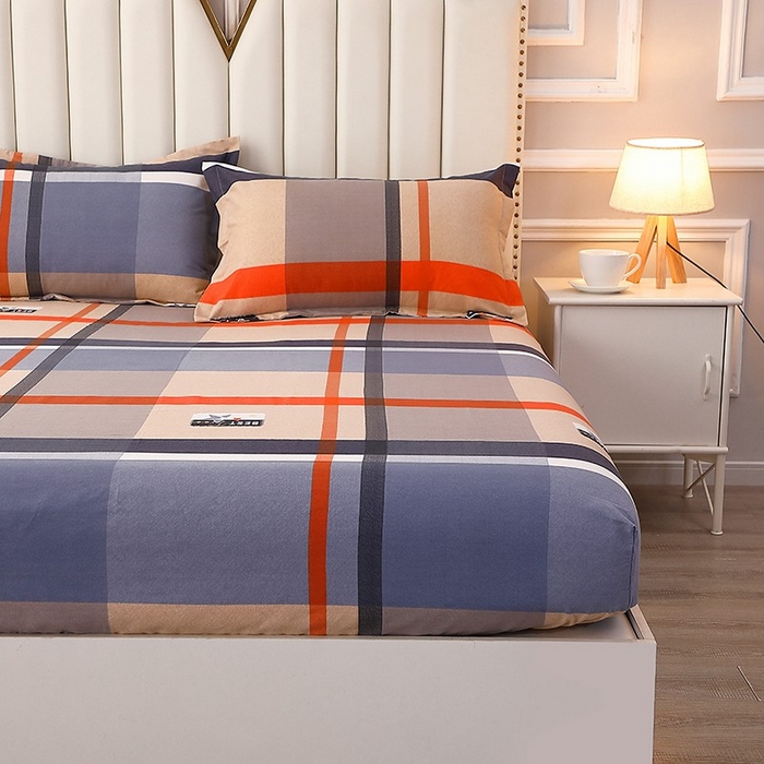 91家纺网 家纺一手货源 找家纺 晶缦家纺 2024新款典雅系-全棉活性磨毛多规格单品床笠 铂金时代灰