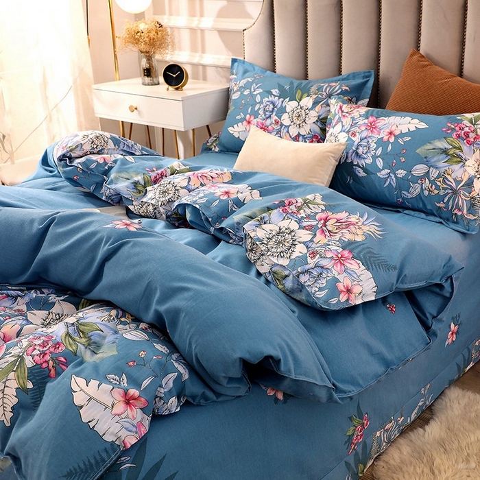 91家纺网 家纺一手货源 找家纺 晶缦家纺 2024新款典雅系-全棉活性磨毛多规格四件套 夜来香