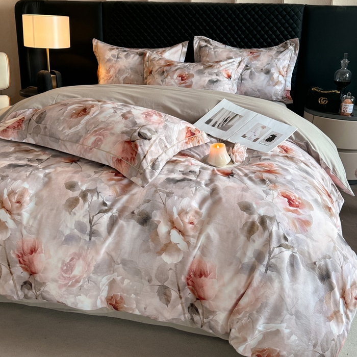 91家纺网 家纺一手货源 找家纺 涵宸家纺 2024新款全棉磨毛数码印花四件套 觅境