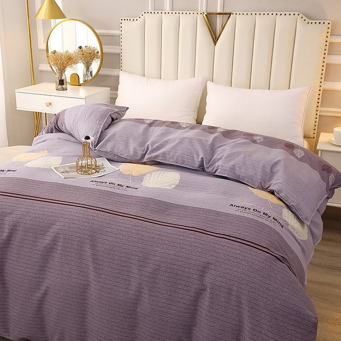 91家纺网 家纺一手货源 找家纺 晶缦家纺 2024新款典雅系-全棉活性磨毛多规格单品被套 漫步时光灰