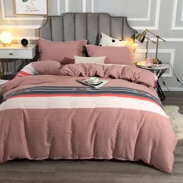 91家纺网 家纺一手货源 找家纺 晶缦家纺 2024新款典雅系-全棉活性磨毛多规格四件套 雅颂