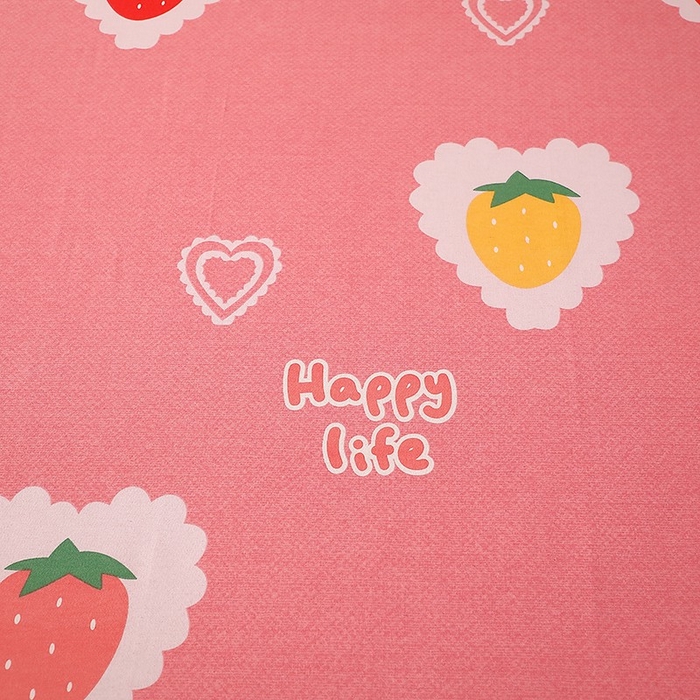 91家纺网 家纺一手货源 找家纺 晶缦家纺 2024新款典雅系-全棉活性磨毛多规格单品床单 草莓爱恋粉