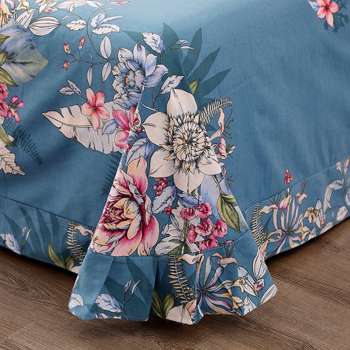 91家纺网 家纺一手货源 找家纺 晶缦家纺 2024新款典雅系-全棉活性磨毛多规格单品床单 夜来香