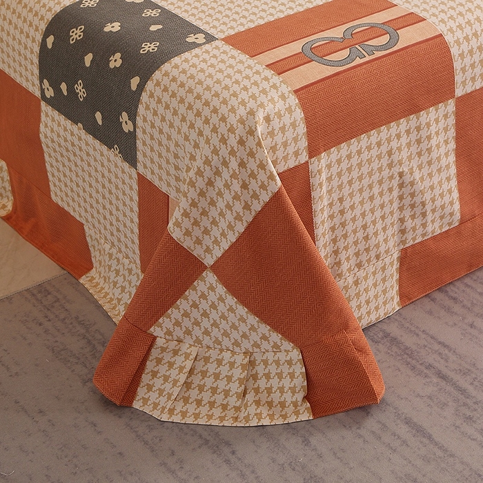 91家纺网 家纺一手货源 找家纺 晶缦家纺 2024新款典雅系-全棉活性磨毛多规格单品床单 千鸟格