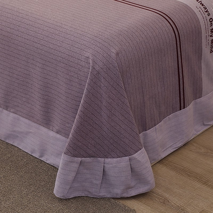 91家纺网 家纺一手货源 找家纺 晶缦家纺 2024新款典雅系-全棉活性磨毛多规格单品床单 漫步时光灰