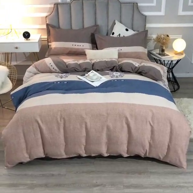 91家纺网 家纺一手货源 找家纺 晶缦家纺 2024新款典雅系-全棉活性磨毛多规格四件套 眷恋