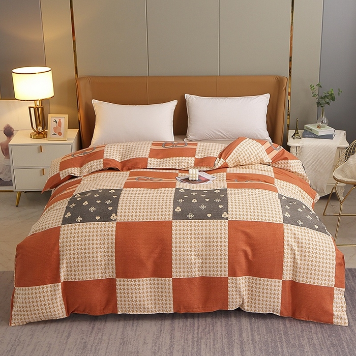 91家纺网 家纺一手货源 找家纺 晶缦家纺 2024新款典雅系-全棉活性磨毛多规格单品被套 千鸟格