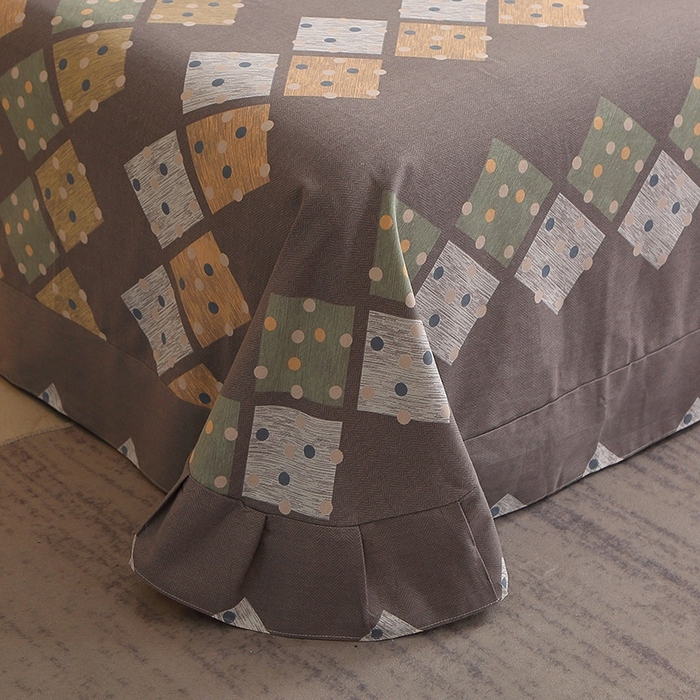 91家纺网 家纺一手货源 找家纺 晶缦家纺 2024新款典雅系-全棉活性磨毛多规格单品床单 寻梦