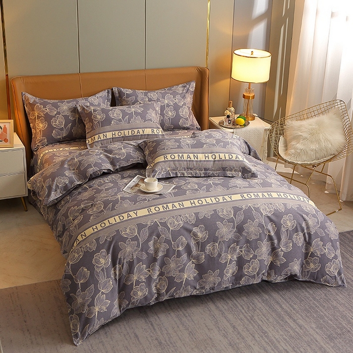 91家纺网 家纺一手货源 找家纺 （总）024新款典雅系·全棉活性磨毛被套 保暖加厚印花纯棉磨毛被套单品被套单被套被罩斜纹