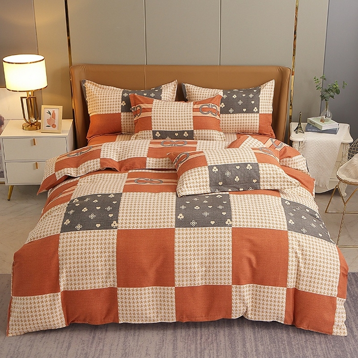 91家纺网 家纺一手货源 找家纺 晶缦家纺 2024新款典雅系-全棉活性磨毛多规格单品被套 千鸟格