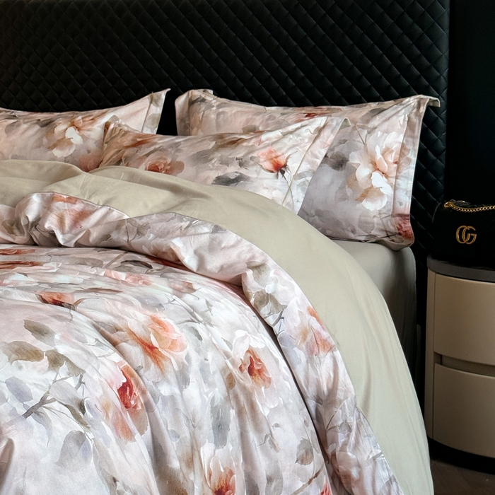 91家纺网 家纺一手货源 找家纺 涵宸家纺 2024新款全棉磨毛数码印花四件套 觅境