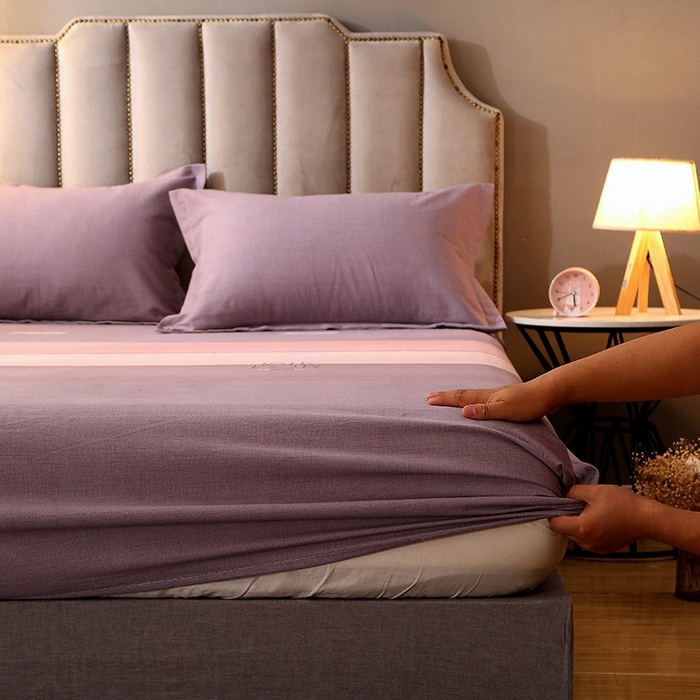 91家纺网 家纺一手货源 找家纺 晶缦家纺 2024新款典雅系-全棉活性磨毛多规格单品床笠 缤纷-粉