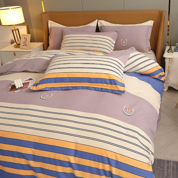 91家纺网 家纺一手货源 找家纺 晶缦家纺 2024新款典雅系-全棉活性磨毛多规格四件套 觅彩