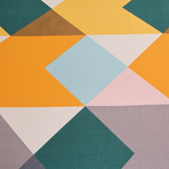 91家纺网 家纺一手货源 找家纺 晶缦家纺 2024新款典雅系-全棉活性磨毛多规格单品床单 魔幻彩格