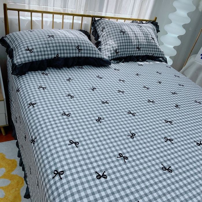 91家纺网 家纺一手货源 找家纺 2024新款亲肤舒适法式床盖三件套 芳菲