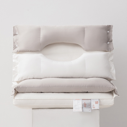 91家纺网 家纺一手货源 找家纺 （总）贵夫人 2024全棉双向护颈牵引美-颜枕枕头枕芯-【促销版】