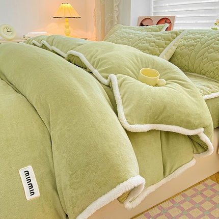 91家纺网 家纺一手货源 找家纺 （总）眠势力 2025新款牛奶绒被套单件珊瑚绒双面加绒秋冬毛绒保暖被罩