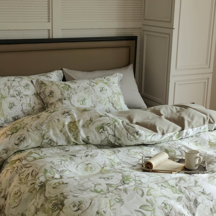 91家纺网 家纺一手货源 找家纺 久典家居 2024新款60S天丝棉数码磨毛四件套 左岸故事