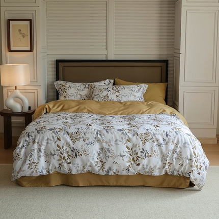 91家纺网 家纺一手货源 找家纺 久典家居 2024新款60S天丝棉数码磨毛四件套 洛薇