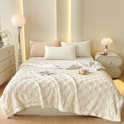 91家纺网 家纺一手货源 找家纺 （总）可恩欣 2025新款塔芙绒羊羔绒双层毛毯系列【跨境供货】可真空压缩