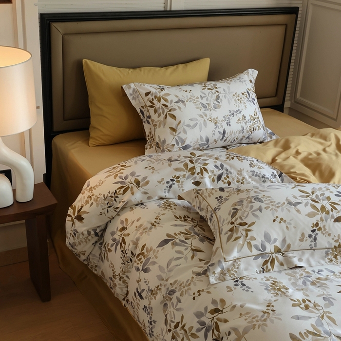 91家纺网 家纺一手货源 找家纺 久典家居 2024新款60S天丝棉数码磨毛四件套 洛薇