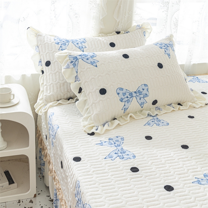 91家纺网 家纺一手货源 找家纺 美优兰 2025秋冬新款牛奶绒榻榻米垫床盖（可定制） 少女心