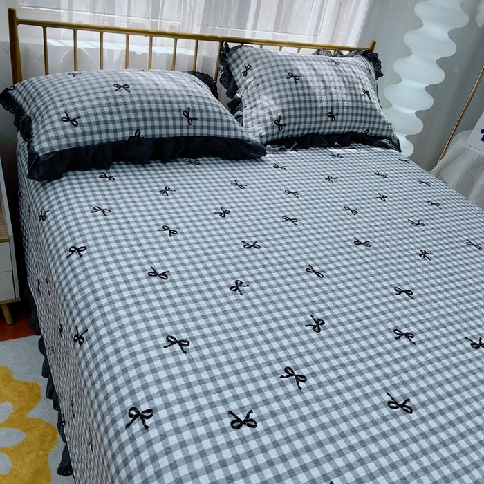 91家纺网 家纺一手货源 找家纺 2024新款亲肤舒适法式床盖三件套 芳菲