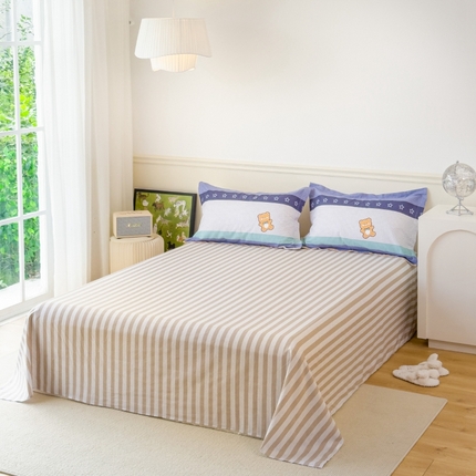 91家纺网 家纺一手货源 找家纺 （总1）卓越 工厂直营新款128*68全棉印花斜纹单床单