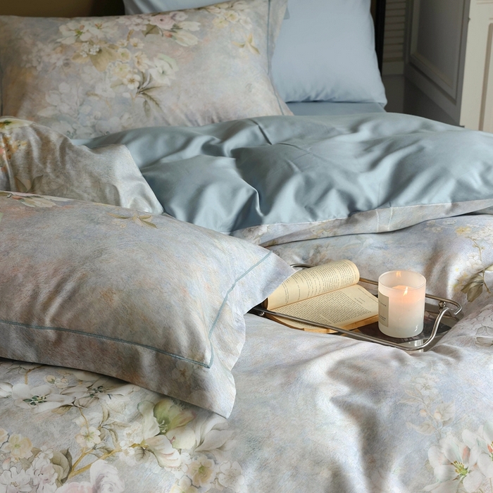 91家纺网 家纺一手货源 找家纺 久典家居 2024新款60S天丝棉数码磨毛四件套 凡黎