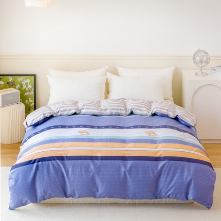 91家纺网 家纺一手货源 找家纺 （总1）卓越 工厂直营新款128*68全棉印花斜纹单被套