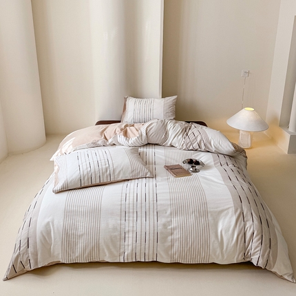 91家纺网 家纺一手货源 找家纺 （总）山舍家居 2024新款全棉色织提花四件套系列二