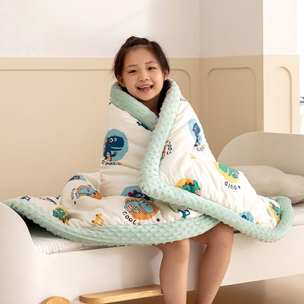 91家纺网 家纺一手货源 找家纺 （总）嗨生活 2025新款3D触感全棉豆豆被儿童豆豆被春秋被冬被幼儿园一体款被子