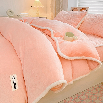 91家纺网 家纺一手货源 找家纺 （总）眠势力 2025新款牛奶绒被套单件珊瑚绒双面加绒秋冬毛绒保暖被罩