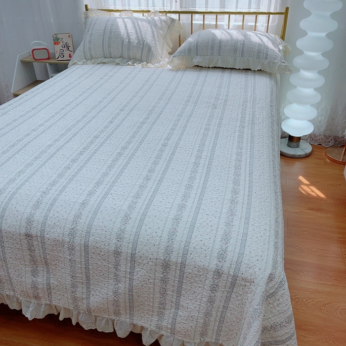 91家纺网 家纺一手货源 找家纺 2024新款亲肤舒适法式床盖三件套 星座