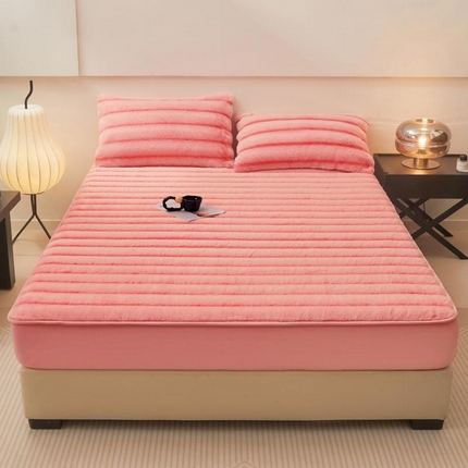 91家纺网 家纺一手货源 找家纺 （总）可恩欣 2025新款托斯卡纳兔毛绒牛奶绒床笠床罩床垫套【跨境供货】可真空压缩